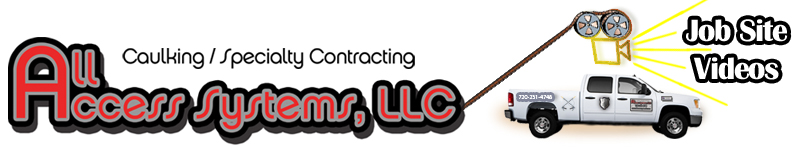 Job videos showing work completed by All Access Systems, LLC with caulking, sealants, coatings and more.